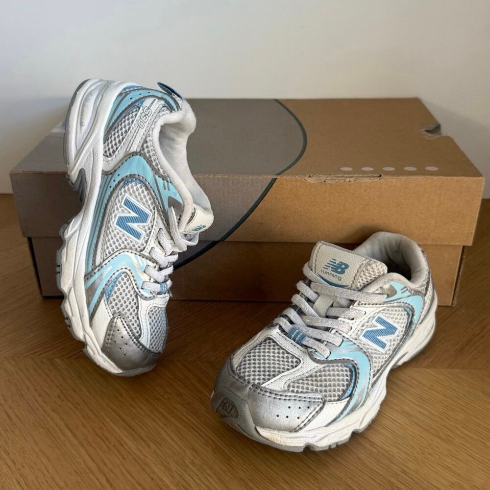 New Balance 530 Bungee White/Blue Toddler Sneakers- SZ 11 C